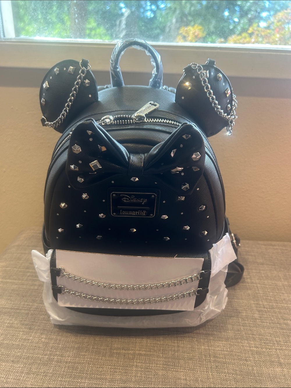 Minnie Mouse Studs & Chains Mini Backpack